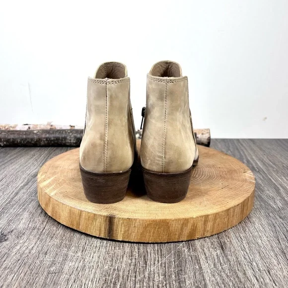 NWOB Splendid | Hamptyn Tan Distress Nubuck Leather Ankle Boots Size 8M - Picture 12 of 16